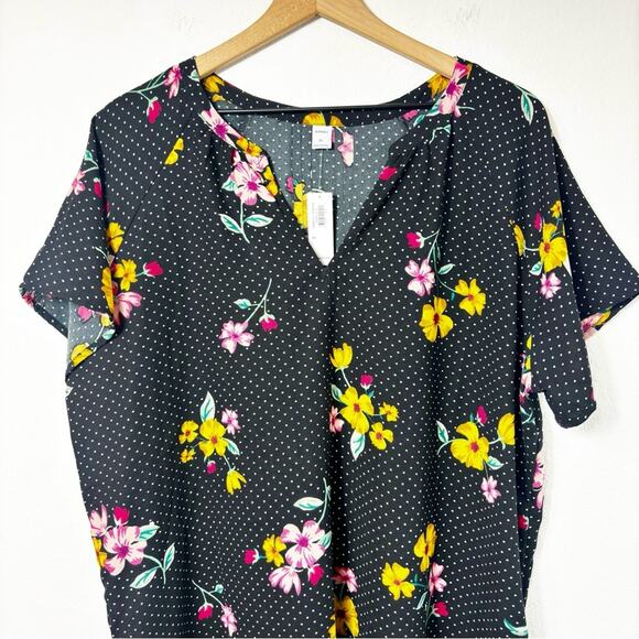 OLD NAVY FLORAL-PRINT CREPE SHIFT DRESS FOR WOMEN SIZE XL BRAND NEW - Picture 3 of 5